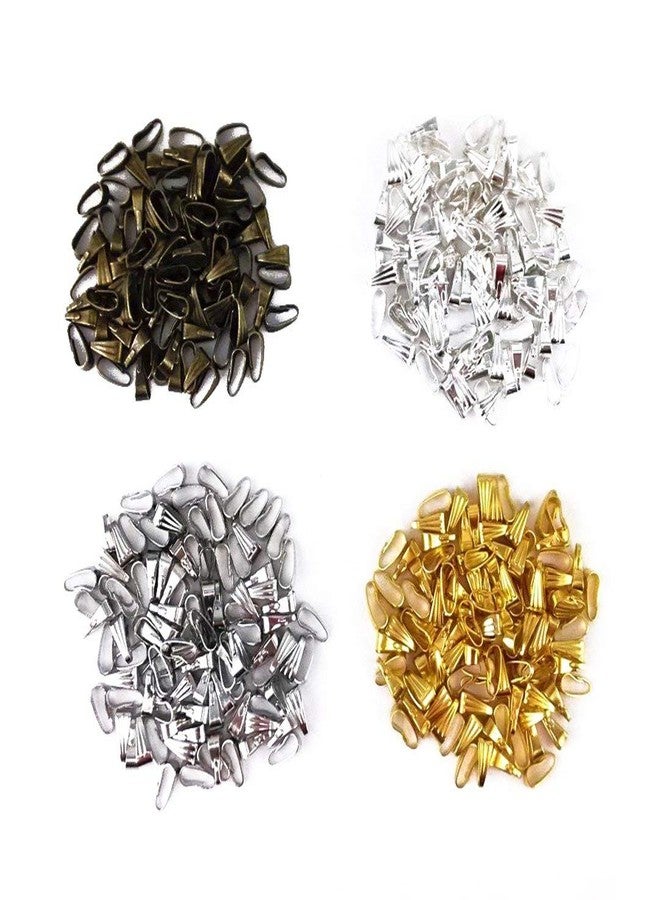 Excellentcrafts Metal Pinch Pendant Hooks for Necklace Jewellery Making (Small, Gold) - Image 3